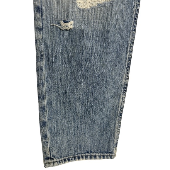 Lucky Brand Cone Denim Straight Boyfriend Distressed Jeans Womens Size 4/27 - Picture 6 of 15